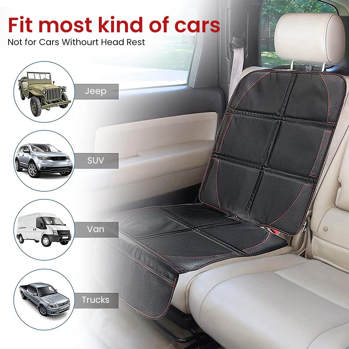 STHIRA Car Seat Protector, Car Seat Protector for Baby Carseat Anti Slip Car Seat Mat for Baby Carseat Prevent Car Seat Wear Waterproof Car Seat Protective Mat Under Baby Carseat with Storage Pouches STHIRA Car Seat Protector, Car Seat Protector for Baby Carseat Anti Slip Car Seat Mat for Baby Carseat Prevent Car Seat Wear Waterproof Car Seat Protective Mat Under Baby Carseat with Storage Pouches